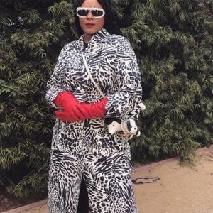 Sergio Hudson zebra trench coat NWT- size L